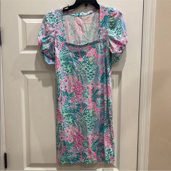 Lilly Pulitzer Pink and Green Floral Dress - Picture 2 of 3
